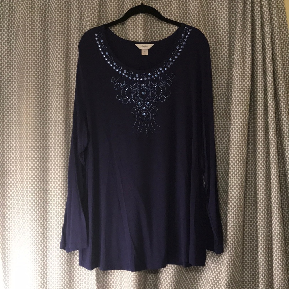 Beautiful blue 2X rarely worn shirt